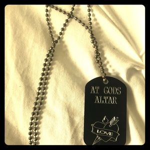 At Gods Altar dog tags necklace